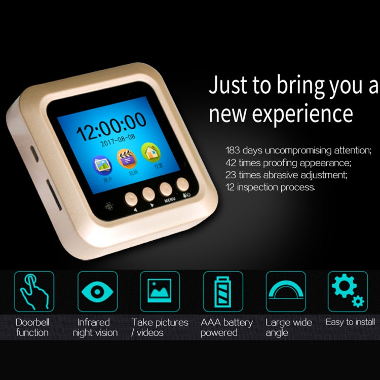 W5 2.4 inch Screen 2.0MP Security Camera No Disturb Peephole Viewer Doorbell, Support TF Card / Night Vision / Video Recording, W5 W5 2.4 inch Screen 2.0MP Security Camera No Disturb Peephole Viewer Doorbell, Support TF Card / Night Vision / Video Recording, W5